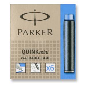 Parker Tintenpatrone Quink Mini Packung mit 6 Stück,...