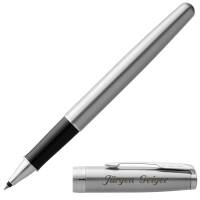 PARKER Schreibset SONNET STAINLESS STEEL P.T. mit Gravur Tintenroller und Kugelschreiber mit Geschenk-Etui