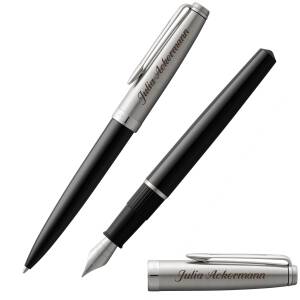 WATERMAN Schreibset EMBLEME Füllfederhalter und Kugelschreiber mit persönlicher Laser-Gravur - Farbe wählbar: