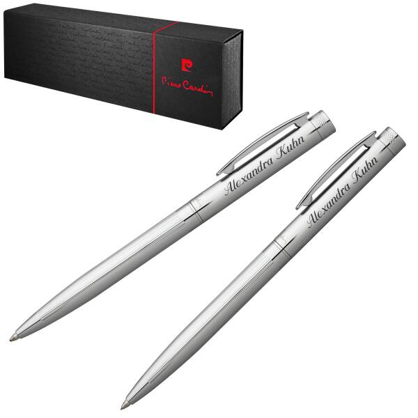 Pierre Cardin Schreibset RENEE Kugelschreiber Drehbleistift mit Laser-Gravur - Farbe wählbar