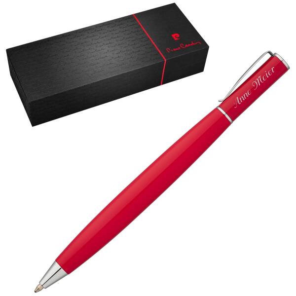 Pierre Cardin Kugelschreiber MATIGNON Rot mit Laser-Gravur
