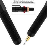 rOtring 800+ Feinminenstift 0,7 mm + Stylus schwarz 1900182 mit persönlicher Laser-Gravur Druckbleistift und Touchpen in Einem mit Twist-and-Click