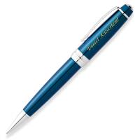 CROSS Schreibset BAILEY Blau-Lack Kugelschreiber Füllfederhalter mit Laser-Gravur