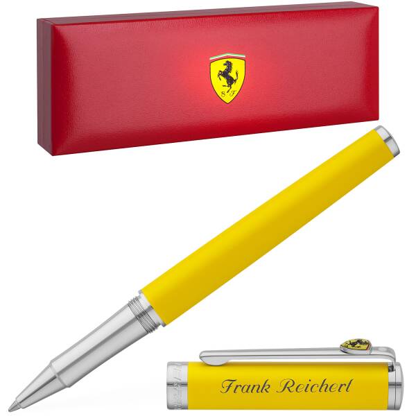 Sheaffer Kugelschreiber Ferrari Intensity Satin Yellow mit persönlicher Laser-Gravur gelb satiniert