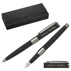Senator Schreibset IMAGE BLACK LINE 6205 Kugelschreiber Füllfederhalter mit Laser-Gravur und Geschenk-Etui