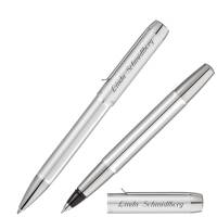 Pelikan Schreibset PURA mit persönlicher Laser-Gravur Kugelschreiber und Tintenroller aus Aluminium - Farbe wählbar
