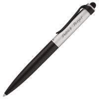 Pelikan Kugelschreiber Stylus Stola II Schwarz-Silber mit persönlicher Laser-Gravur matt lackiert