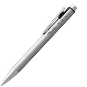 Pelikan Kugelschreiber SNAP Silber matt mit Laser-Gravur...