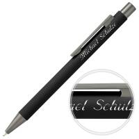 Cadenis Metall Kugelschreiber STRAIGHT Softtouch mit persönlicher Hochglanz-Gravur - Farbe wählbar