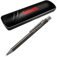 Cadenis Metall Kugelschreiber STRAIGHT Gunmetal mit persönlicher Hochglanz-Gravur - Farbe wählbar