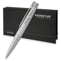 STAEDTLER Premium Kugelschreiber Initium Metallum mit persönlicher Laser-Gravur Aluminium natur eloxiert