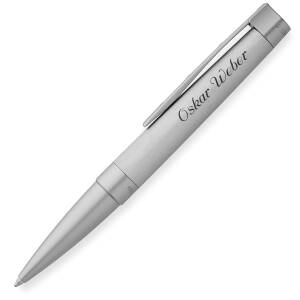 STAEDTLER Premium Schreibset Initium Metallum mit persönlicher Laser-Gravur Kugelschreiber und Tintenroller Aluminium natur eloxiert