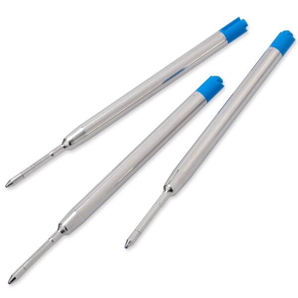 Kugelschreibermine 3er-Set Farbe: blau Strichbreite: 1,0 mm - u.a. als Ersatzmine für unser CARBON-Schreibset 121-54 verwendbar (121-54-K-BMIN)