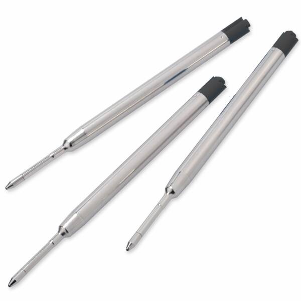 Kugelschreibermine 3er-Set Farbe: schwarz Strichbreite: 1,0 mm - u.a. als Ersatzmine für unser CARBON-Schreibset 121-54 verwendbar (121-54-K-SWMIN)