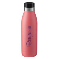 Emsa Thermosflasche Bludrop Basic Color 500ml Koralle farbig personalisiert mit Namen Edelstahl Trinkflasche doppelwandig isoliert auslaufsicher