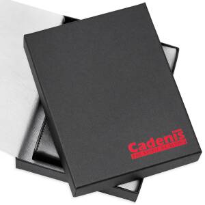 Cadenis Slim Wallet Deluxe mit Laser-Gravur Münzfach RFID-Schutz für bis zu 10 Kreditkarten Leder hoch 10 x 7 cm - Farbe wählbar: