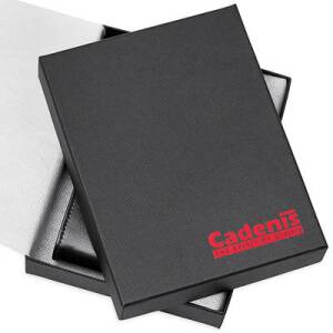 Cadenis Slim Wallet mit Laser-Gravur RFID-Schutz für bis zu 8 Kreditkarten Nappaleder Schwarz hoch 10 x 7 cm