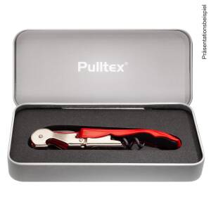 Pulltex Kellnermesser Pulltaps Basic mit Laser-Gravur Korkenzieher aus Metall Doppelhebel - Farbe wählbar: