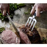 Steakchamp Premium Fleischgabel Bull Fork mit Laser-Gravur 390 Gramm - perfekt zum Tranchieren großer Fleischstücke