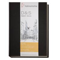 Hahnemühle Skizzenbuch D&S personalisiert mit Namen Schwarz A4 hoch 140g/m² 80 Blatt
