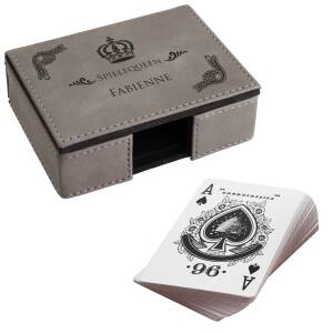 Cadenis Spielkarten Set für Poker Canasta personalisiert mit Laser-Gravur Spielequeen 2