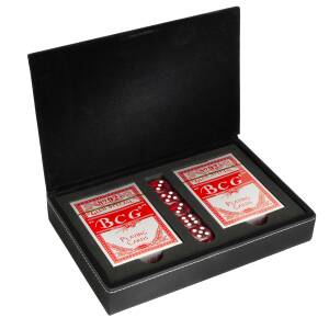 Cadenis Spielkarten-Set mit 2 Kartensets für Poker Rommé Canasta personalisiert mit Laser-Gravur Profiliga
