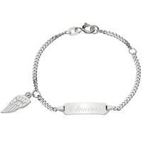 Schmuck-Pur Echt Silber Baby-ID-Armband Flügel mit Gravur 14cm