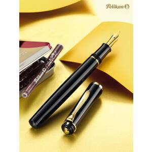 Pelikan Schreibset Classic Kolbenfüllhalter und Kugelschreiber mit Namen farbig personalisiert - Farbe wählbar: