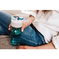 Kambukka Trinkflasche Elton Niagara Blue 1 Liter farbig personalisiert mit Namen | 3 in 1 Snapclean®-Deckel | Sportflasche aus Tritan BPA-frei auslaufsicher