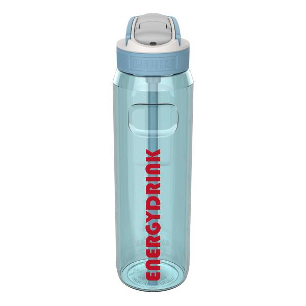 Kambukka Trinkflasche Lagoon Arctic Blue 2.0 1 Liter farbig personalisiert mit Namen | Spout-Deckel mit Strohhalm | Wasserflasche aus Tritan BPA-frei auslaufsicher