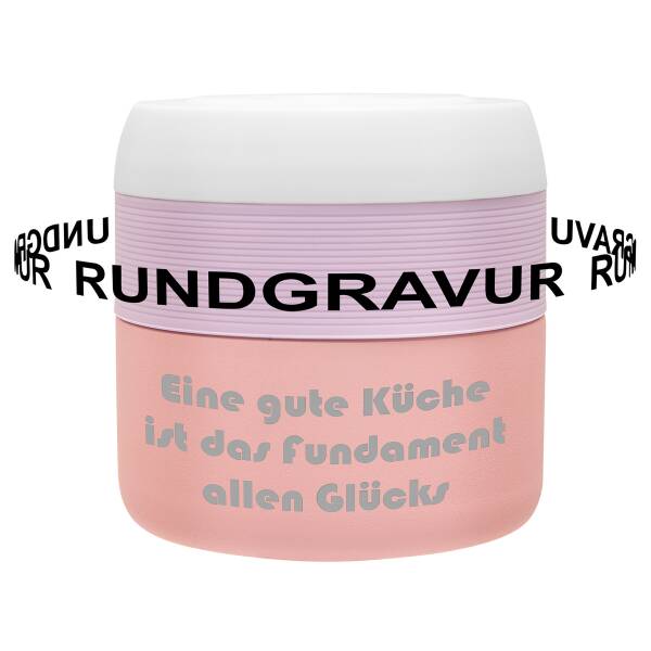Kambukka Thermobehälter für Essen Bora Baby Pink 400ml personalisiert mit Rund-Gravur | Edelstahl doppelwandig isoliert | auslaufsicher BPA-frei | Warmhaltebehälter für Speisen