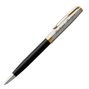 Parker Kugelschreiber Sonnet Premium Collection mit Laser-Gravur - Farbe wählbar: - Metal Black G.T. 2119787
