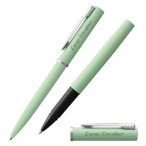 Waterman Schreibset Allure Kugelschreiber und Tintenroller mit persönlicher Laser-Gravur - Farbe wählbar: - Pastellgrün (2105378 + 2117709)