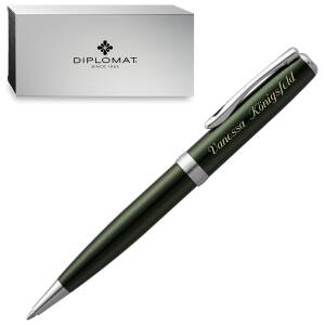 Diplomat Kugelschreiber Excellence A2 Collection mit Laser-Gravur - Farbe wählbar: - Evergreen C.C.