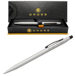 CROSS Kugelschreiber CLASSIC CENTURY Collection mit persönlicher Laser-Gravur - Farbausführung wählbar - CLASSIC CENTURY Chrom gebürstet (40-AT0082-124)