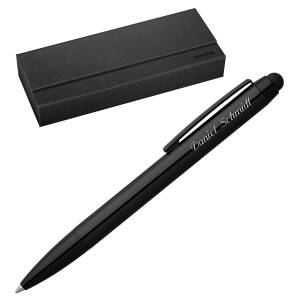 Senator Kugelschreiber Attract Stylus mit Laser-Gravur und Geschenk-Etui - Farbe wählbar - schwarz