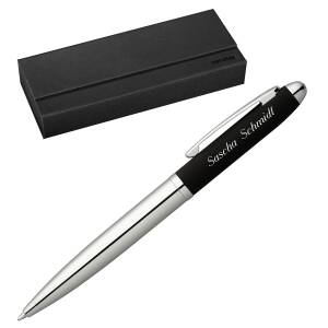 Senator Kugelschreiber Nautic mit Laser-Gravur und Geschenk-Etui - Farbe wählbar - - schwarz