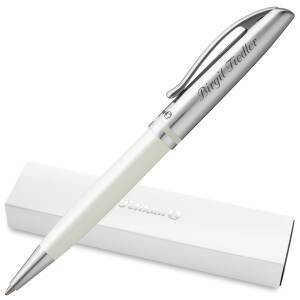 Pelikan Kugelschreiber JAZZ CLASSIC mit persönlicher Laser-Gravur - Farbe wählbar - Weiß