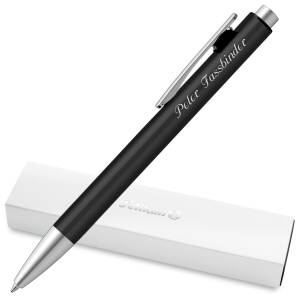 Pelikan Kugelschreiber SNAP mit Laser-Gravur Aluminium - Farbe wählbar - schwarz