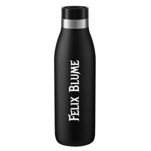Emsa Thermosflasche Bludrop farbig personalisiert mit Namen Edelstahl Trinkflasche doppelwandig isoliert auslaufsicher - Größe und Farbe wählbar: - Schwarz