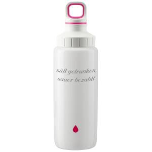 Emsa Trinkflasche Drink2Go Light Steel 600 ml Adult mit Laser-Gravur Schraubverschluss Edelstahl auslaufsicher - Drop Pink