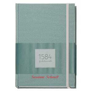 Hahnemühle Notizbuch 1584 personalisiert mit Namen A5 hoch 90g/m² 100 Blatt - Seegrün
