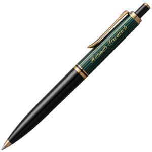 Pelikan Drehkugelschreiber Souverän mit Namen farbig personalisiert - Farbe wählbar: - K 400 Grün