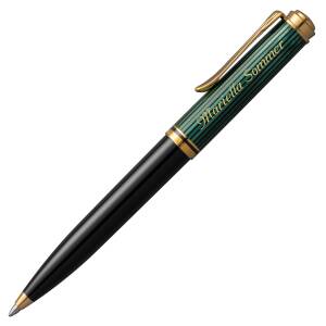 Pelikan Drehkugelschreiber Souverän mit Namen farbig personalisiert - Farbe wählbar: - K 600 Grün