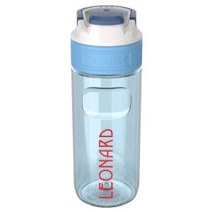 Kambukka Trinkflasche Elton 500ml farbig personalisiert mit Namen | 3 in 1 Snapclean®-Deckel | Sportflasche aus Tritan BPA-frei auslaufsicher - Tropical Blue
