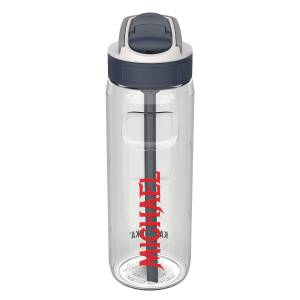 Kambukka Trinkflasche Lagoon 750ml farbig personalisiert mit Namen | Spout-Deckel mit Strohhalm | Sportflasche aus Tritan BPA-frei auslaufsicher - Clear 2.0