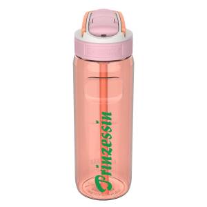 Kambukka Trinkflasche Lagoon 750ml farbig personalisiert mit Namen | Spout-Deckel mit Strohhalm | Sportflasche aus Tritan BPA-frei auslaufsicher - Mango Tango
