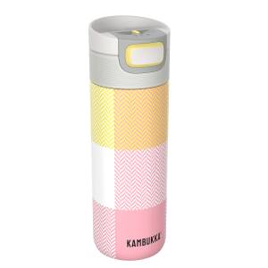 Kambukka Thermobecher Etna 500ml personalisiert mit Rund-Gravur | 3 in 1 Snapclean®-Deckel auslaufsicher | Kaffee- und Tee-Becher to go aus Edelstahl isoliert - Daydream Madras