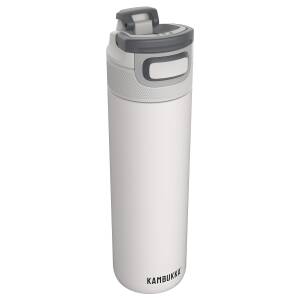 Kambukka Thermosflasche Elton Insulated 600ml personalisiert mit Rund-Gravur | 3 in 1-Deckel Snapclean® auslaufsicher | Sport-Flasche to go aus Edelstahl isoliert - Chalk White
