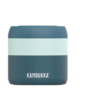 Kambukka Thermobehälter für Essen Bora personalisiert mit Rund-Gravur | Edelstahl doppelwandig isoliert | auslaufsicher BPA-frei | Warmhaltebehälter für Speisen - Deep Teal / 400ml